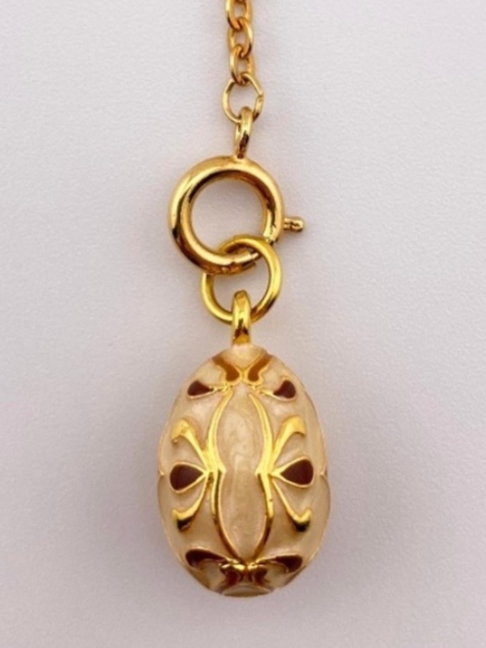 Vintage Joan Rivers Faberge Style Egg Charm Extender